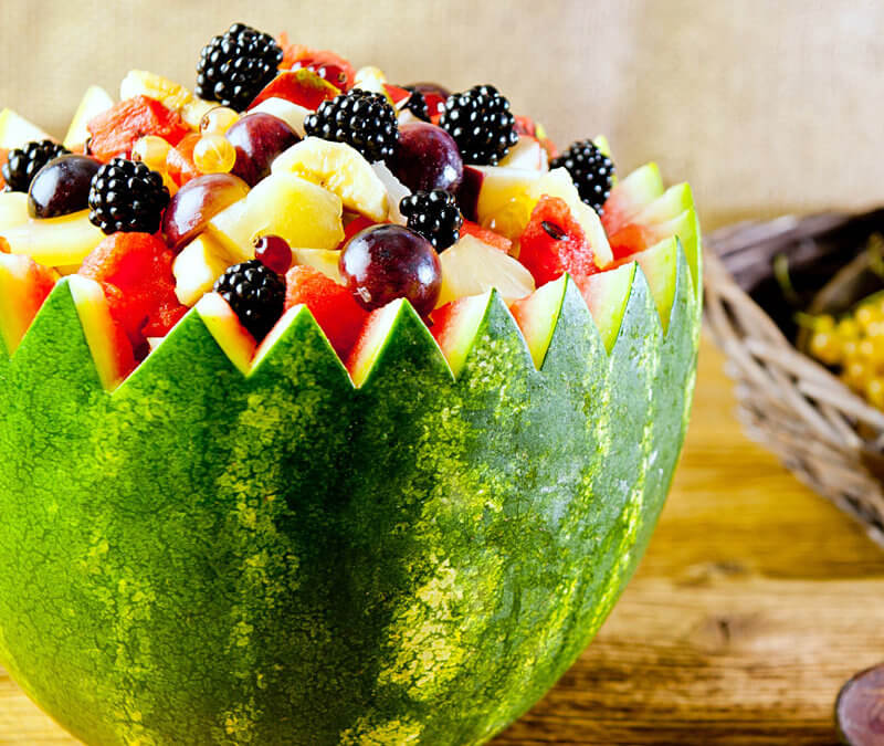 How to Make a Watermelon Fruit Basket