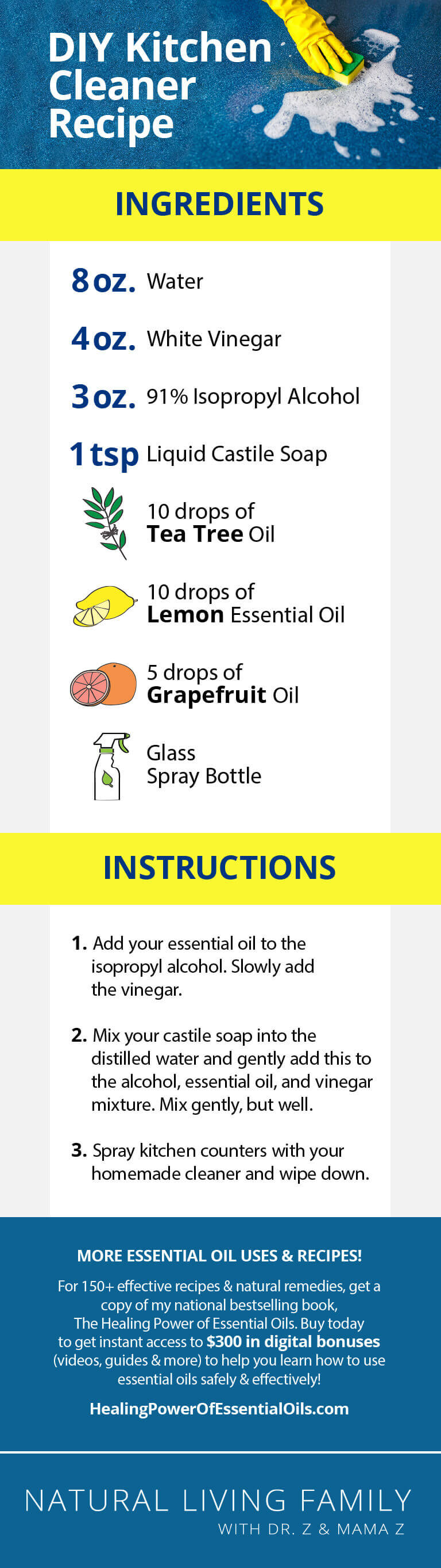 Diy Kitchen Cleaner Recipe Infographic 