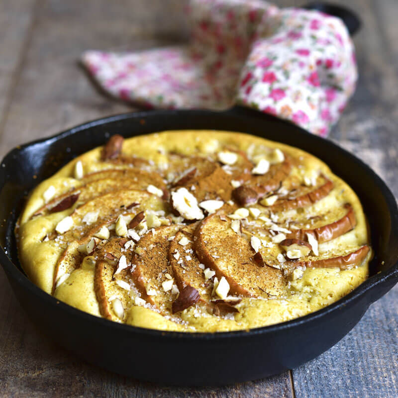 Healthy Baked Apple Pancakes