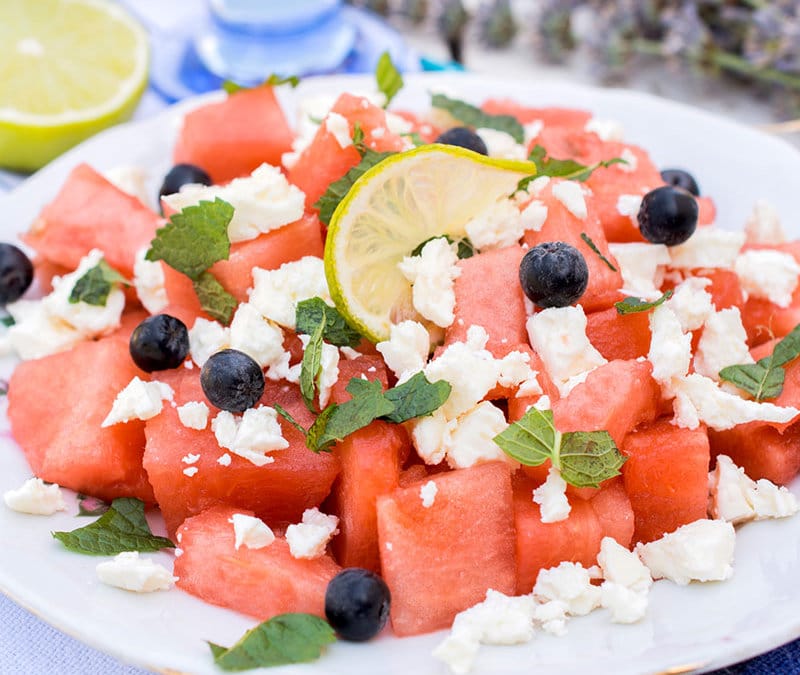 Watermelon Blueberry Salad