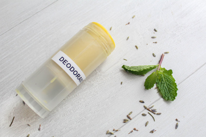 Homemade deodorant bars with essential oils