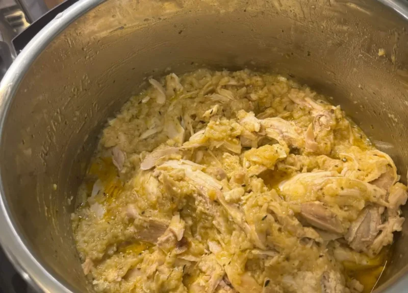 Finished Chicken and Rice Dinner